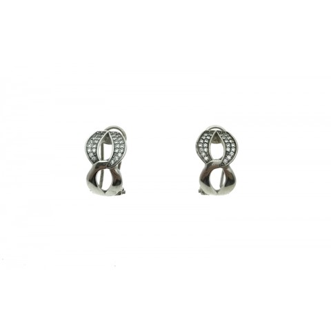 Pendientes Omega Circonitas Plata 925