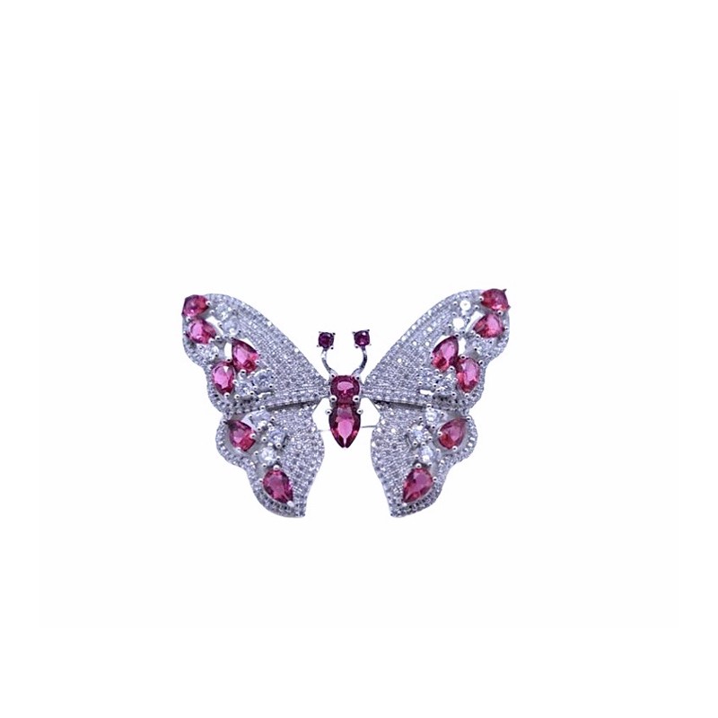 Broche Mariposa Circonitas y Plata 925