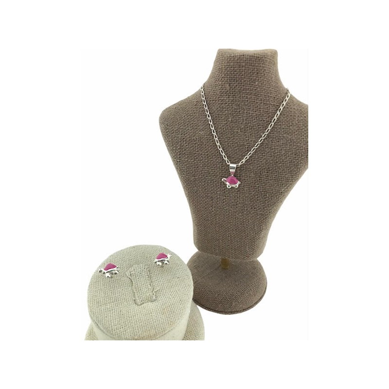 Juego pendiente,cadena y colgante en plata 925