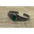 Brazalete Onix verde y Plata 1ªLey 925mm