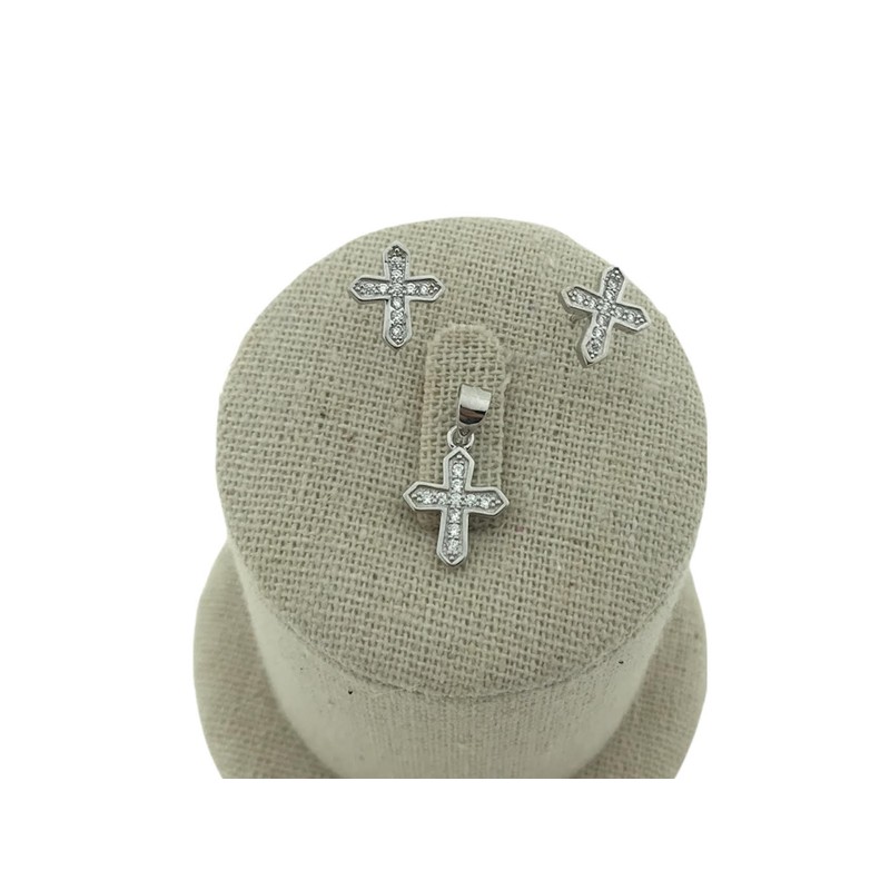 Juego Circonitas y Plata 1ªLey 925mm