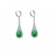  Pendientes circonitas y plata 925 verde
