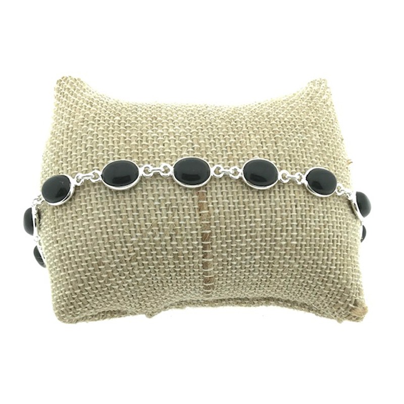 Pulsera Onix  Plata 1ª Ley  925mm