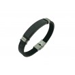 Pulsera acero chapa negra greca 