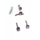 Juego circonita y plata 925 Morado 
