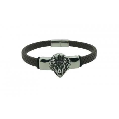 Pulsera acero lobo 