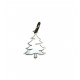 Árbol de la Navidad colgante plata 925 