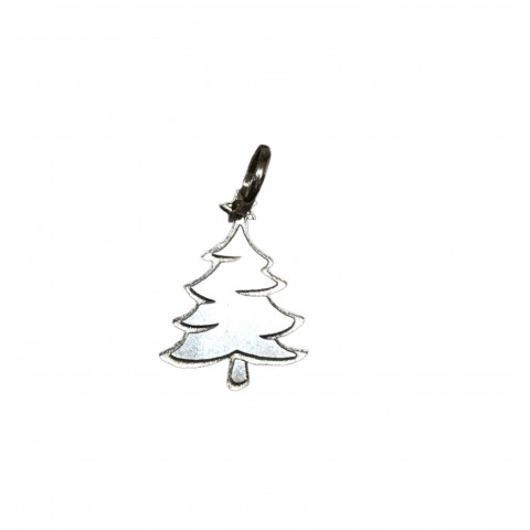 Árbol de la Navidad colgante plata 925 