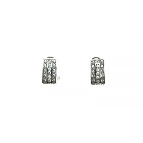 Pendientes Omega Circonitas Plata 925