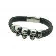 Pulsera acero tres calaveras