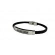 Pulsera acero greca trenzado negro 