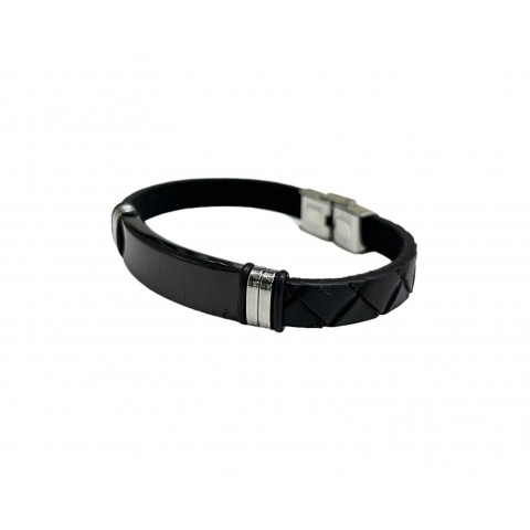 Pulsera acero chapa negra 