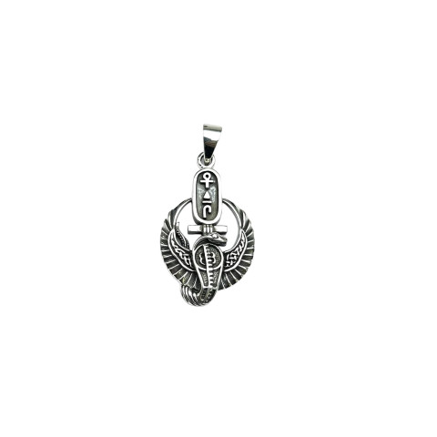 Colgante diosa cobra antiguo egipto  plata 925 