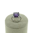 CH-401 Sortija circonitas y plata 925 morado 