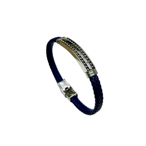 Pulsera acero correa azul