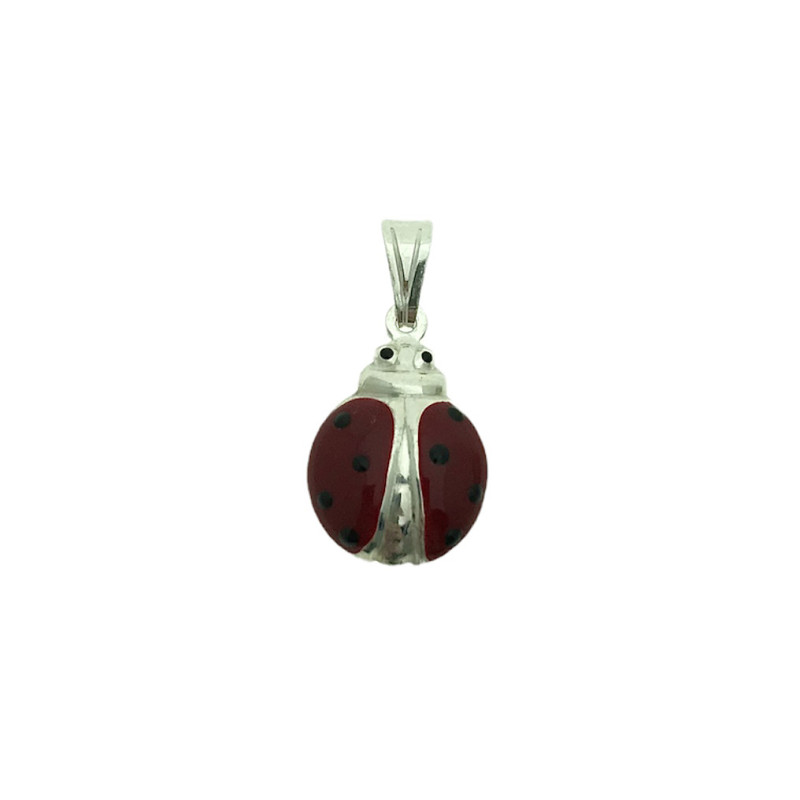  Mariquita grande  plata 925