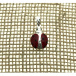  Mariquita grande  plata 925