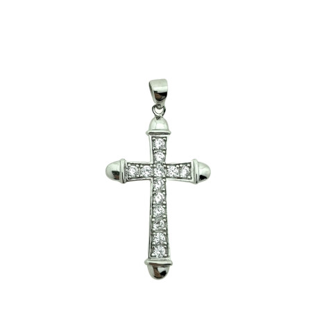 Cruz Circonitas y Plata 925 Blanca 