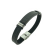 Pulsera acero greca chapa negra 