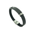 Pulsera acero greca chapa negra 