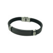 Pulsera acero greca chapa negra 
