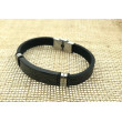 Pulsera acero greca chapa negra 