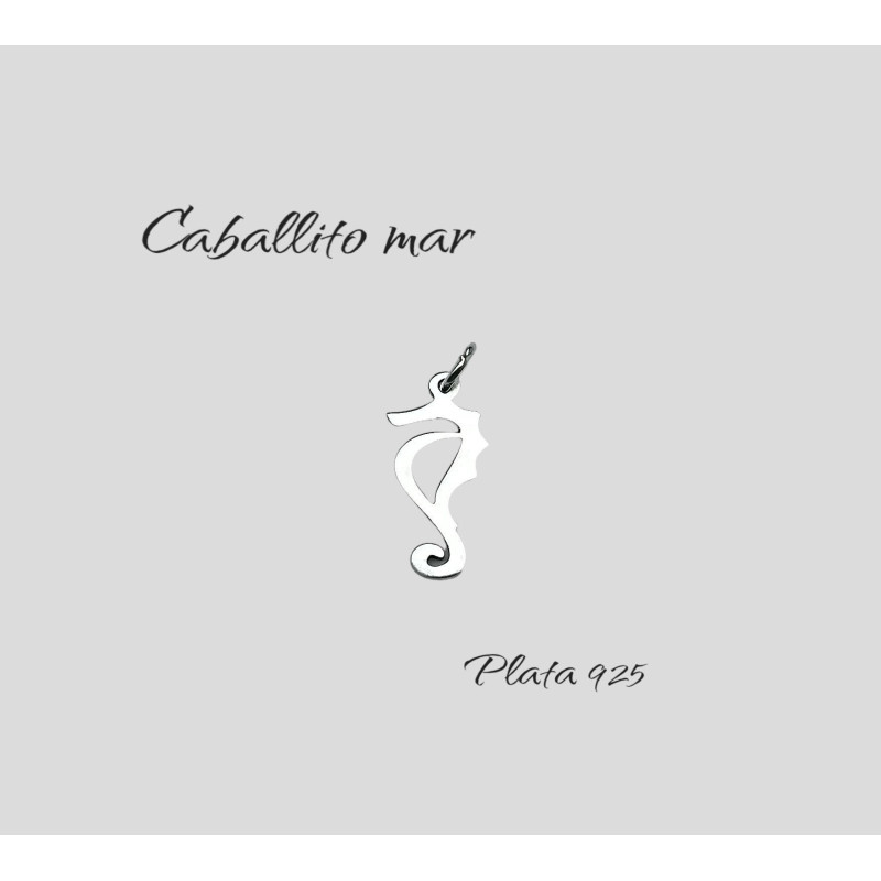 Colgante caballito de mar plata 925 
