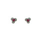 CH-409 Pendientes circonitas plata 925 rosa