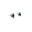 CH-409 Pendientes circonitas plata 925 azul