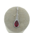 Colgante circonitas y plata 925 rojo