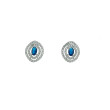 Pendientes circonitas y plata 925 azul