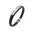 Pulsera Acero Placa marrón