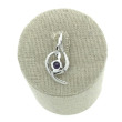  Colgante Circonitas y  Plata 925 Amatista 