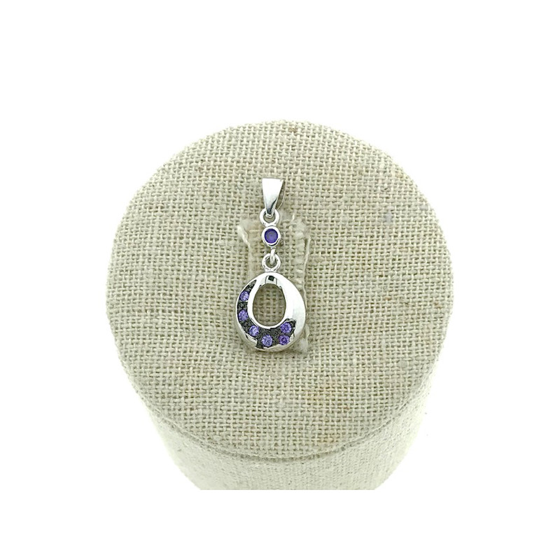 CH- 320 Colgante Circonitas y  Plata 925 Amatista