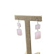 Pendientes cuarzo rosa  Plata 925 