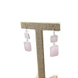 Pendientes cuarzo rosa  Plata 925 