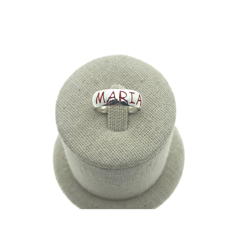Sortija Nombre esmalte plata 925 