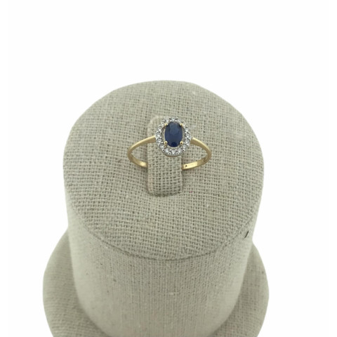 Anillo Circonitas y Oro 18K