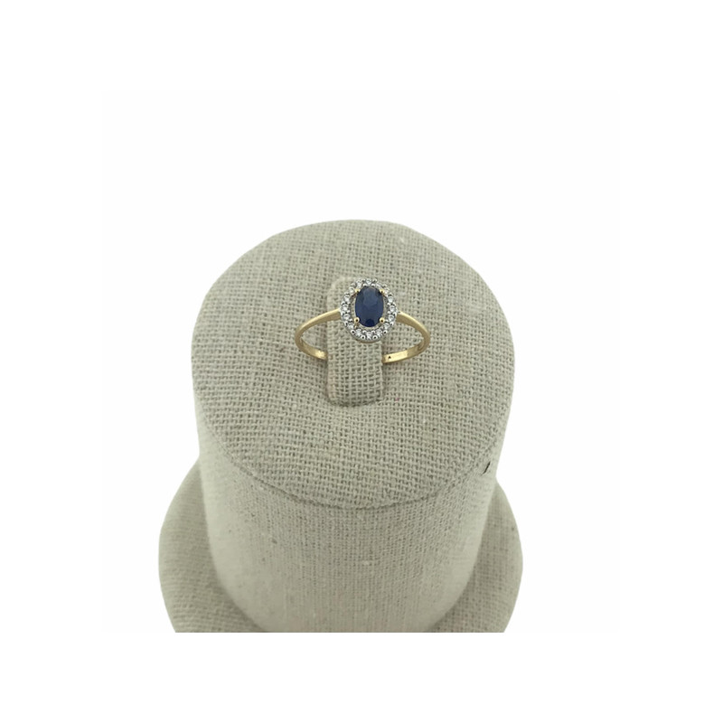 Anillo Circonitas y Oro 18K