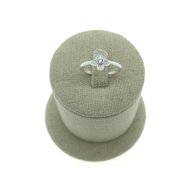 Sortija margarita circonita y plata 925 