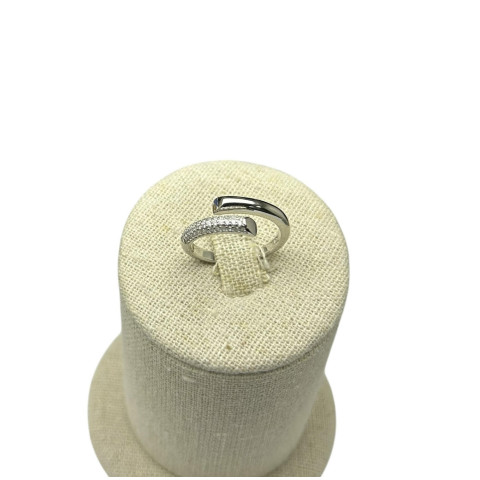 Sortija circonitas y plata 925 abierta 
