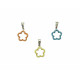  Colgante Flor Esmalte  Plata 925