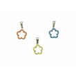  Colgante Flor Esmalte  Plata 925