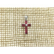  Cruz Circonitas y plata 925 Roja