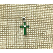 Cruz Circonitas y plata 925 Verde