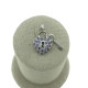 Corazón y llave plata 925  y circonitas