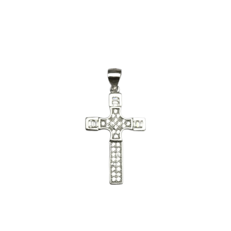 Cruz circonitas y plata 925 