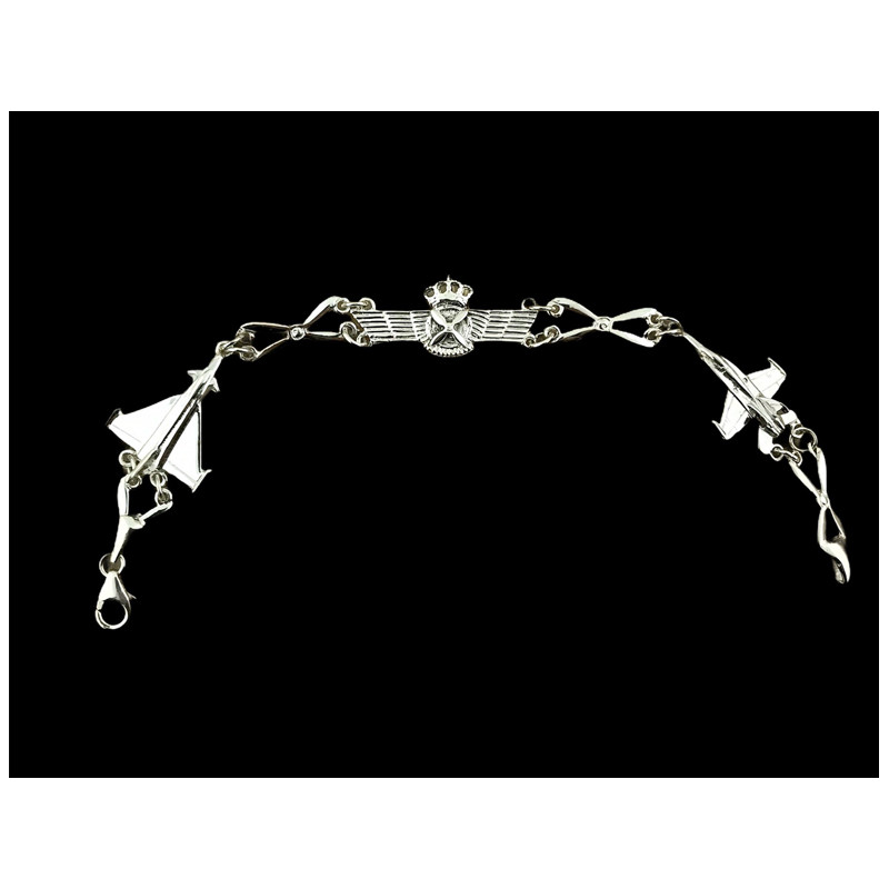 Pulsera Ejercito del Aire Plata 1ªLey 925mm  