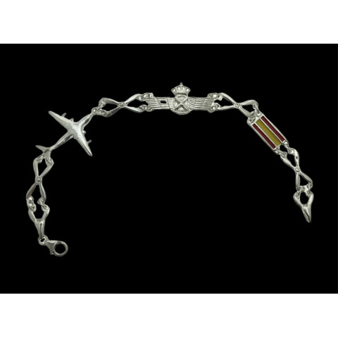 Pulsera Ejercito del Aire Plata 1ªLey 925mm  