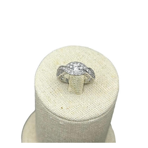 Sortija plata circonita